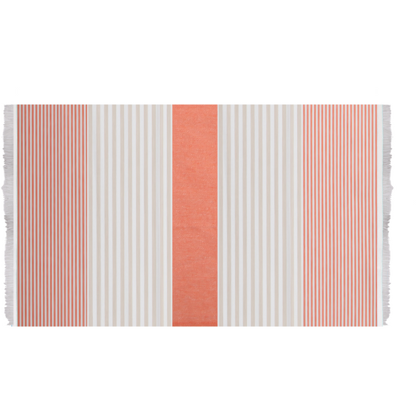 Bali Hammam Towel To Go - Orange/Beige