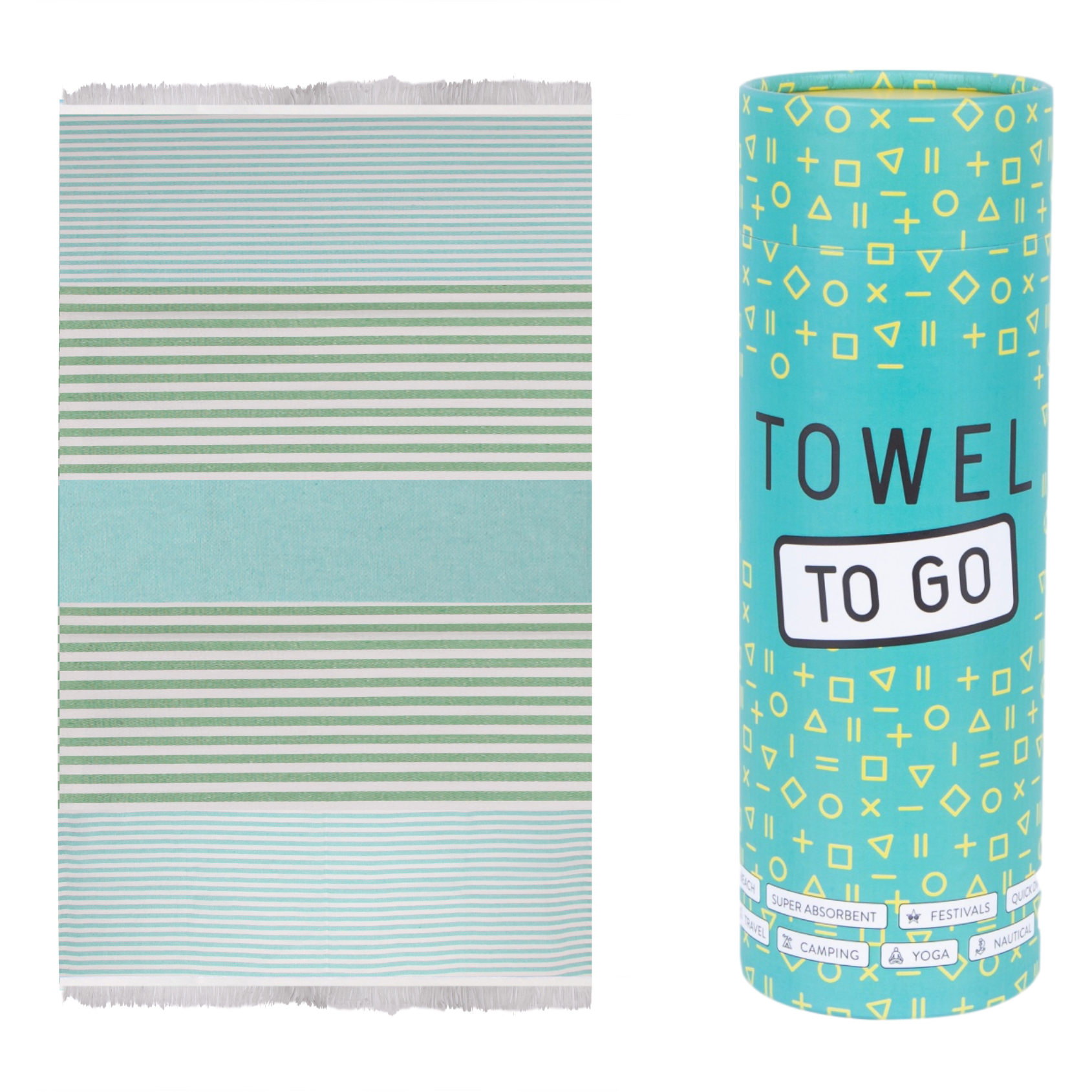 Bali Hammam Towel To Go - Turquoise/Green