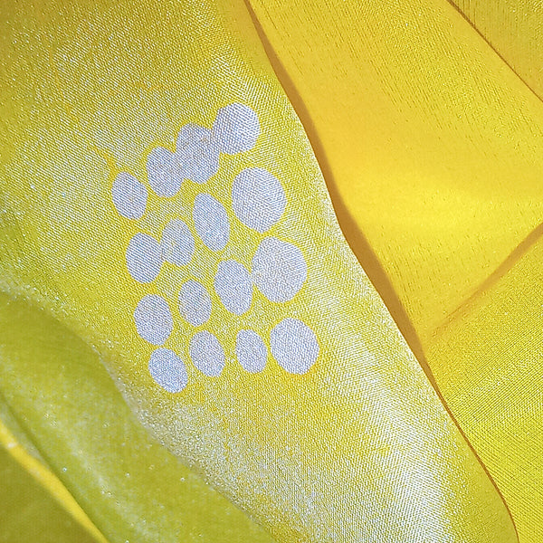 Sunshine Yellow Hand-Painted Silk Scarf