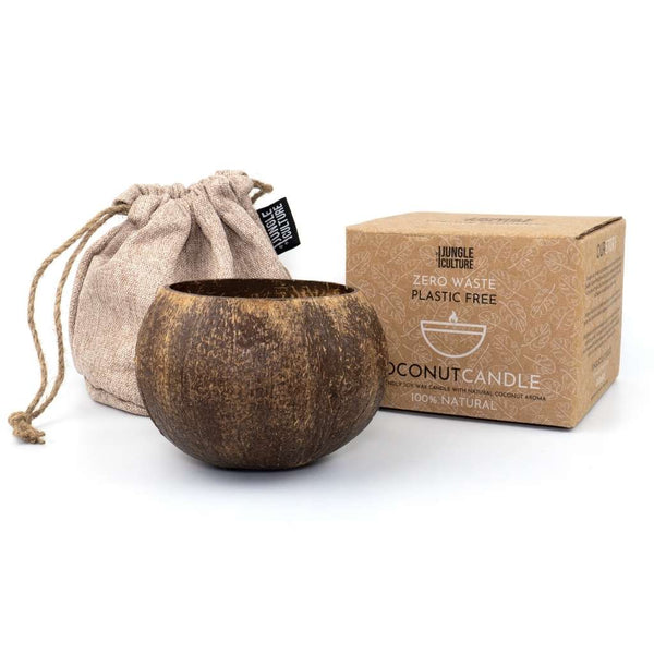 Coconut Scented Handmade Candle in Reclaimed Coconut Shell