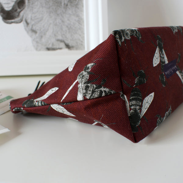 Burgundy Bee Storage Pouch